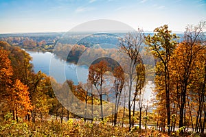 Autumn view to the Neris river