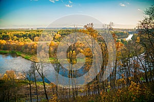 Autumn view to the Neris river