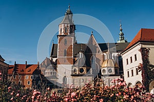 Autumn view of Wawel Royal Castle complex in Krakow, Poland