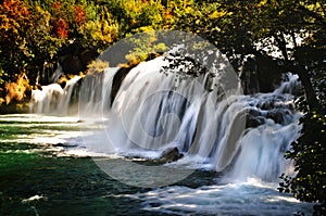 Autumn waterfall