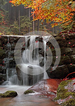 Autumn waterfall