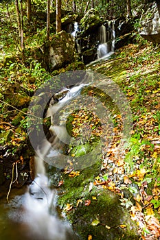 Autumn Waterfall in Tremont in the Great Smoky Mountains