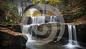 Autumn waterfalls near Sitovo, Plovdiv, Bulgaria