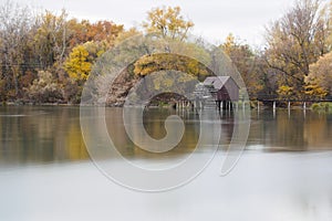 Autumn watermill photo