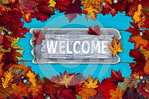 Autumn Welcome sign