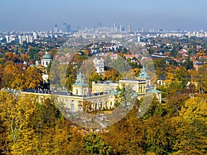 Autumn in Wilanow palace garden