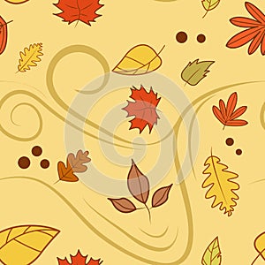 Autumn Wind Background Vector Illustration Graphic Design