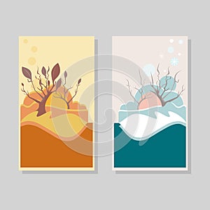 Autumn and winter background for your creative graphic design