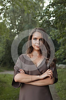 Autumn Woman Fashion Portrait. Fall. Beautiful Girl.