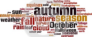 Autumn word cloud