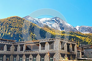 The Autumn at Yading Nature Reserve in Daocheng County ,China