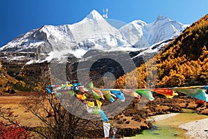 The Autumn at Yading Nature Reserve in Daocheng County ,China