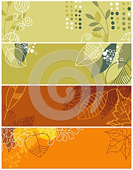 Autumnal banners collection