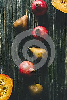 Autumnal fruit background
