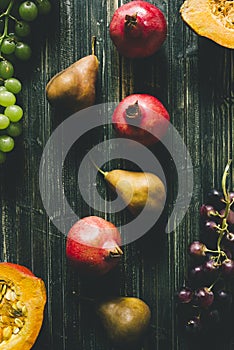 Autumnal fruit background