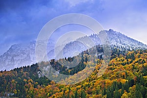Autumnal mountains of Lucern photo