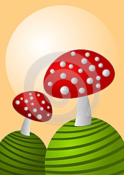 Autumnal Mushrooms Greeting Card