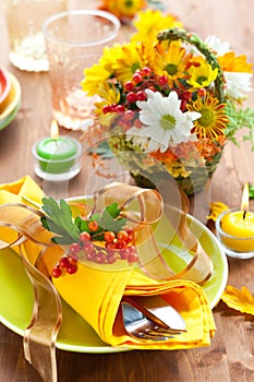 Autumnal place setting