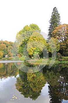 Autumnal Reflections At Stourhead Lake,UK