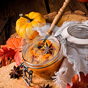 Autumnal rustic Canned Pumpkin