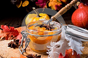 Autumnal rustic Canned Pumpkin