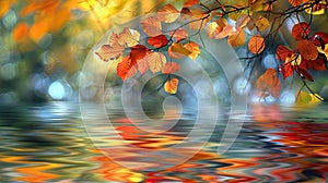 Autumnal Swirls: A Colorful Abstract Representation of Fall