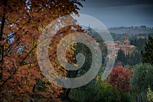 Autumnal trekking in the province of Siena, from Buonconvento to