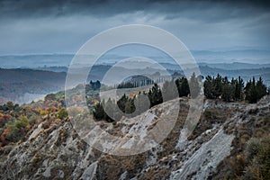 Autumnal trekking in the province of Siena, from Buonconvento to Monte Oliveto Maggiore Abbey