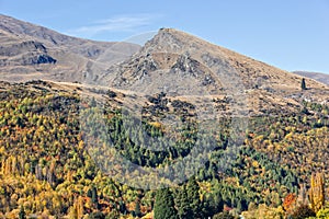 Autumnal view of Arrowtown in New Zealand