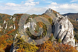 Autumnal view from Sulov rockies - sulovske skaly