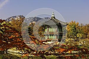 Autumnof Gyeongbokgung Palace in Seoul,South Korea.