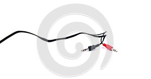 Aux cable on the isolated background