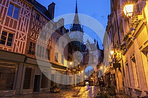 Auxerre Clock Tower at night