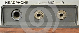 An auxiliary port for headphone and microphone