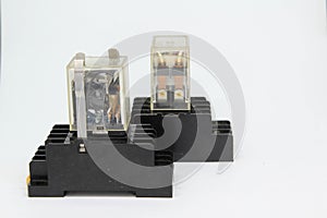 Auxiliary relay on white background