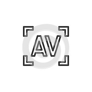 Av camera mode line icon