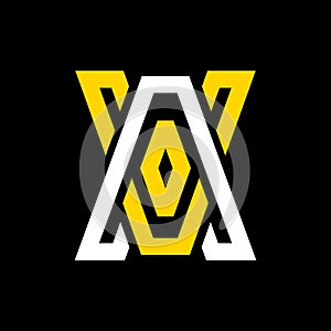 AV modern abstract vector logo monogram, logotype element for template