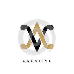 Av va luxury logo design vector icon for company