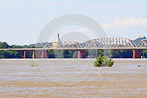 Ava Bridge Cross The Irrawaddy River, Sagaing, Myanmar