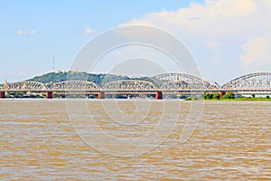 Ava Bridge Cross The Irrawaddy River, Sagaing, Myanmar