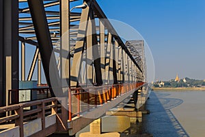 The Ava Bridge on the Irrawaddy , Sagaing in Myanmar (Burmar)