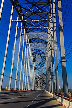 The Ava Bridge on the Irrawaddy , Sagaing in Myanmar (Burmar)