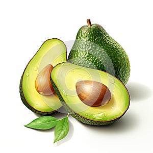 Avacado closeup photography in white background photo