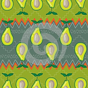 Avacado seamless pattern