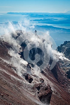 Avacha Volcano on Kamchatka , Russia,