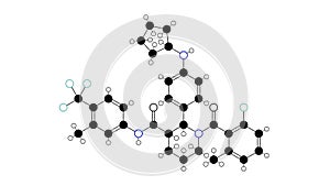 avacopan molecule, structural chemical formula, ball-and-stick model, isolated image complement inhibitors photo