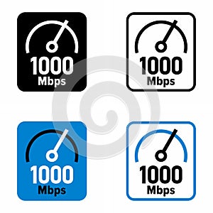`1000 Mbps` broadband maximal speed information sign