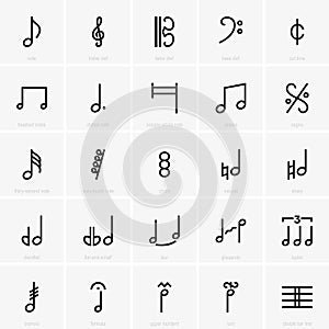 Music notes icons