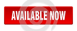available now button. available now square isolated push button.