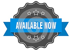 available now label